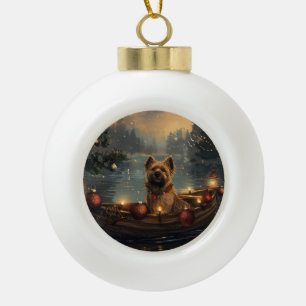 Cane Corso Weihnachtsfeiertage Keramik Kugel-Ornament
