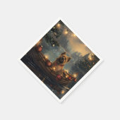 Cane Corso Weihnachtsfeiertage Serviette (Ecke)