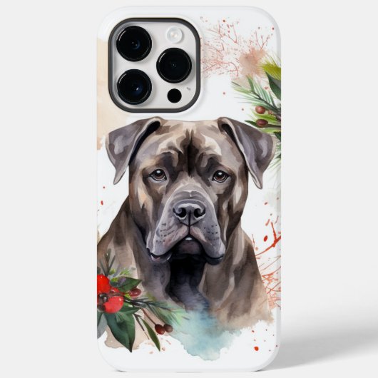 Cane Corso Weihnachtskranz Festlicher Hund Case-Mate iPhone Hülle (Rückseite)