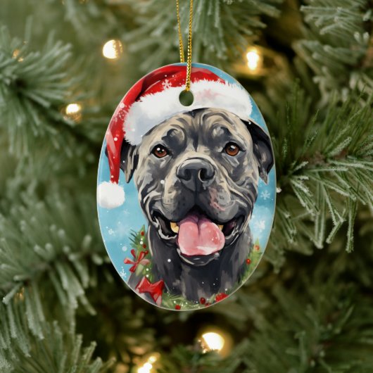 Cane Corso Weihnachtsmalerei Keramik Ornament (Baum)