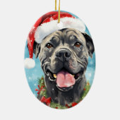 Cane Corso Weihnachtsmalerei Keramik Ornament (Hinten)