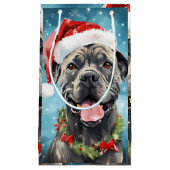 Cane Corso Weihnachtsmalerei Kleine Geschenktüte (Vorderseite)