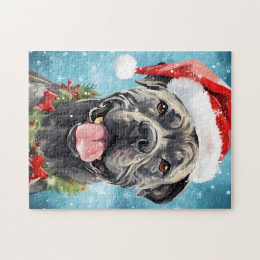 Cane Corso Weihnachtsmalerei Puzzle (Horizontal)