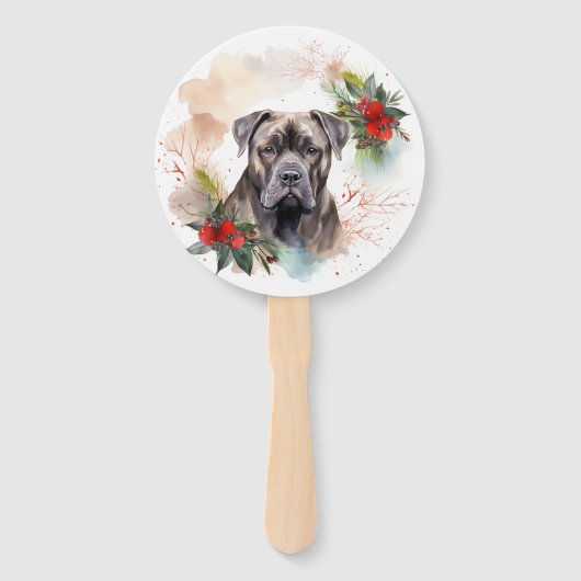 Cane Corso Weihnachtsmann Festliche Jungfrau Fächer (Rückseite)