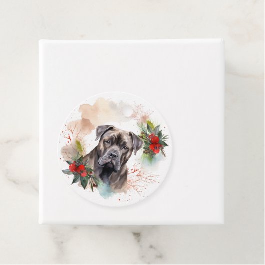 Cane Corso Weihnachtsmann Festliche Jungfrau Geschenkanhänger (Beispiel)