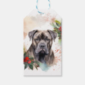 Cane Corso Weihnachtsmann Festliche Jungfrau Geschenkanhänger (Vorderseite)