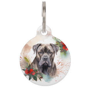 Cane Corso Weihnachtsmann Festliche Jungfrau Haustiermarke