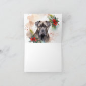 Cane Corso Weihnachtsmann Festliche Jungfrau Karte (Innenseite)