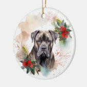 Cane Corso Weihnachtsmann Festliche Jungfrau Keramik Ornament (Links)