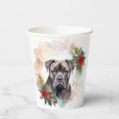 Cane Corso Weihnachtsmann Festliche Jungfrau Pappbecher (Rückseite)