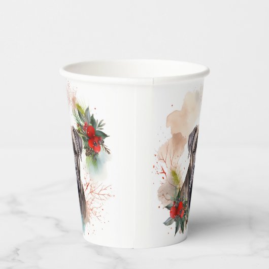 Cane Corso Weihnachtsmann Festliche Jungfrau Pappbecher (Rechts)