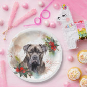 Cane Corso Weihnachtsmann Festliche Jungfrau Pappteller (Party)