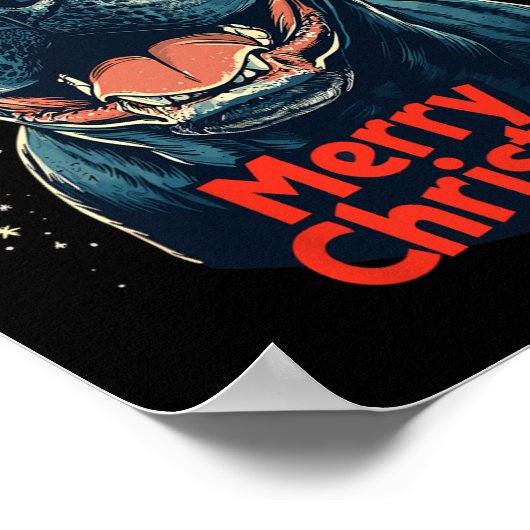 Cane Corso Weihnachtsmannmütze Frohe Weihnachten W Poster (Ecke)