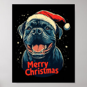Cane Corso Weihnachtsmannmütze Frohe Weihnachten W Poster