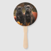 Cane Corso Welpe Autumn Delight Pumpkin Fächer (Rückseite)