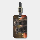 Cane Corso Welpe Autumn Delight Pumpkin Gepäckanhänger (Vorderseite vertikal)