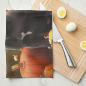 Cane Corso Welpe Autumn Delight Pumpkin Geschirrtuch (Viertel Falte)