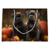 Cane Corso Welpe Autumn Delight Pumpkin Große Geschenktüte (Vorderseite)
