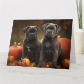 Cane Corso Welpe Autumn Delight Pumpkin Karte (Vorderseite)