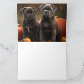 Cane Corso Welpe Autumn Delight Pumpkin Karte (Innenseite)