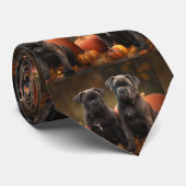 Cane Corso Welpe Autumn Delight Pumpkin Krawatte (Gerollt)