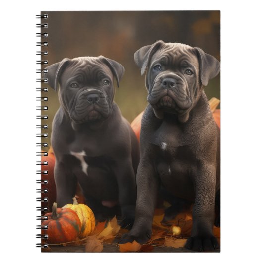 Cane Corso Welpe Autumn Delight Pumpkin Notizblock (Vorderseite)