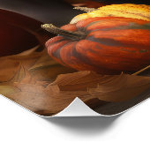 Cane Corso Welpe Autumn Delight Pumpkin Poster (Ecke)