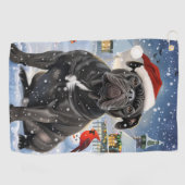 Cane Corso Winter Wonderland Christmas Joy Golfhandtuch (Horizontal)