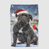 Cane Corso Winter Wonderland Christmas Joy Golfhandtuch (Vorderseite)