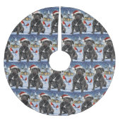 Cane Corso Winter Wonderland Christmas Joy Polyester Weihnachtsbaumdecke (Vorderseite)