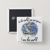 Cane Corso World 2 Button (Vorne & Hinten)