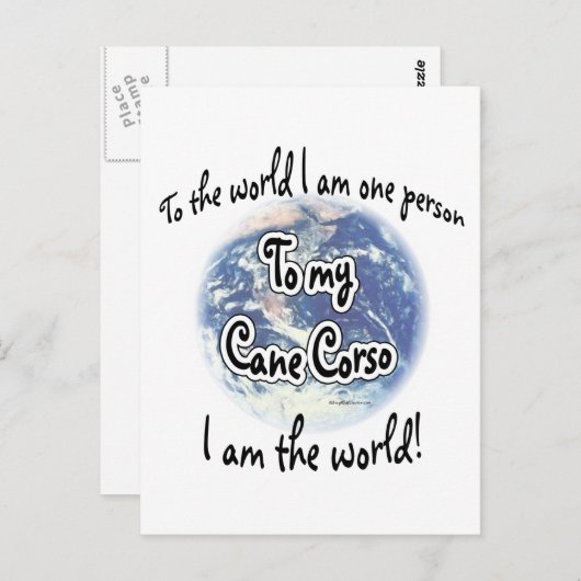 Cane Corso World 2 Postkarte (Vorne/Hinten)