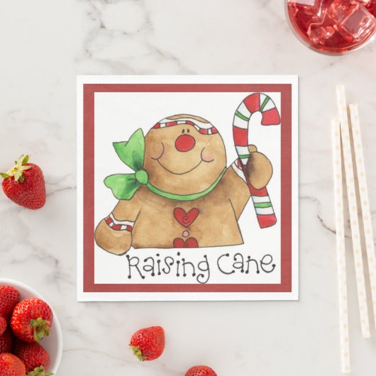 Cane Gingerbread Man Napkin Serviette (Beispiel)