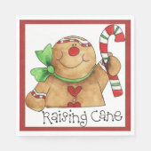 Cane Gingerbread Man Napkin Serviette (Vorderseite)