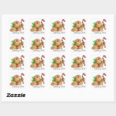 Cane Gingerbread Man Sticker Label anheben (Blatt)