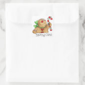 Cane Gingerbread Man Sticker Label anheben (Tasche)