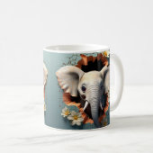 Caneca 3D Elefante Kaffeetasse (VorderseiteRechts)