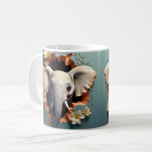 Caneca 3D Elefante Kaffeetasse (Vorderseite Links)