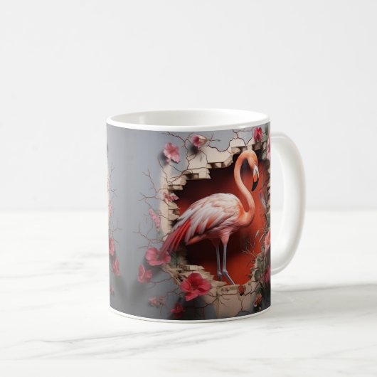 Caneca 3D Flamingo Kaffeetasse (VorderseiteRechts)