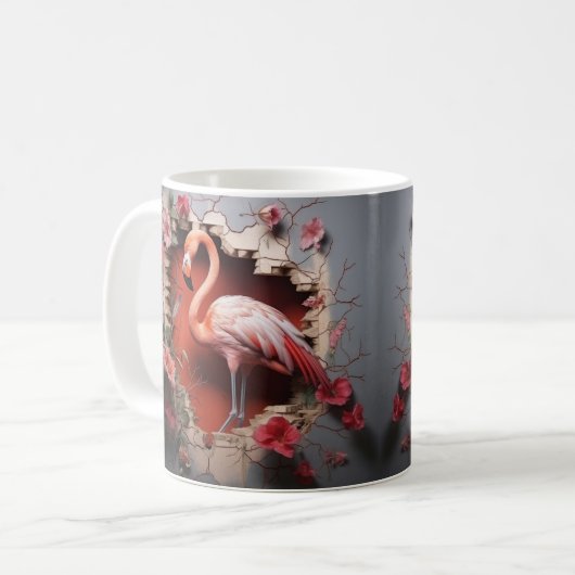 Caneca 3D Flamingo Kaffeetasse (Vorderseite Links)