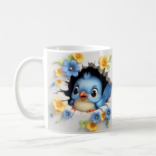 Caneca 3D Pássaro  Kaffeetasse (Links)