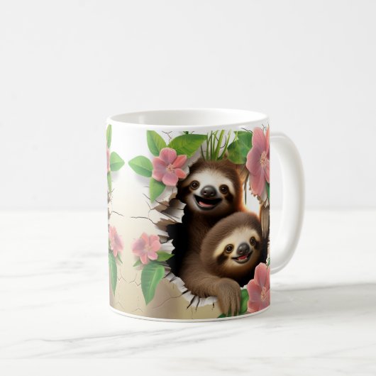 Caneca 3D Preguiça Kaffeetasse (VorderseiteRechts)