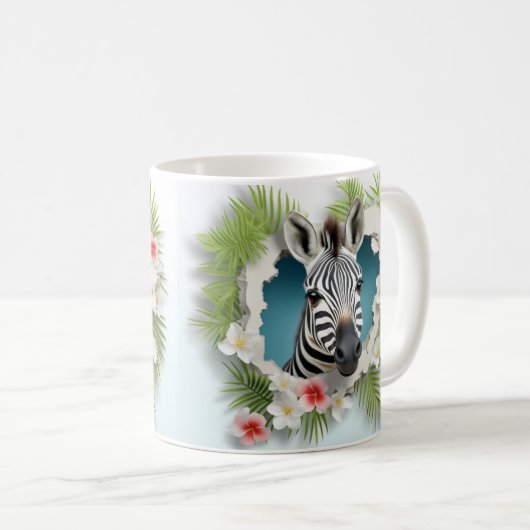 Caneca 3D Zebra Kaffeetasse (VorderseiteRechts)
