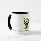 Caneca Alien abismado. Tasse (Vorderseite Links)