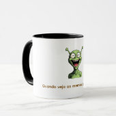 Caneca "Alien se divertindo"! Tasse (Vorderseite Links)