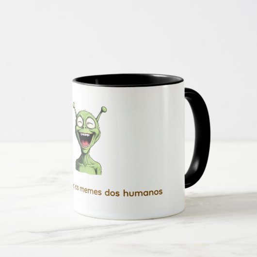 Caneca "Alien se divertindo"! Tasse (VorderseiteRechts)