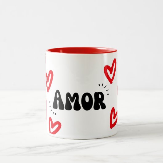 Caneca Amor Zweifarbige Tasse (Mittel)