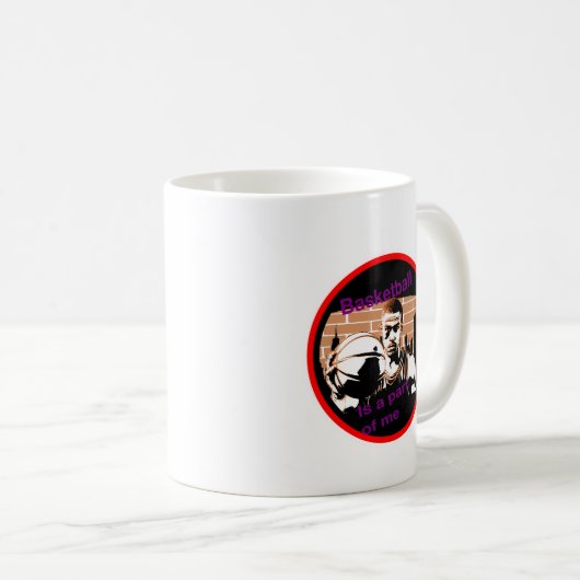 Caneca Basketball is a part of me Kaffeetasse (VorderseiteRechts)