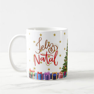 Caneca branca brilhante-Natal Kaffeetasse