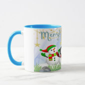 Caneca branca brilhante-Natal Tasse (Links)
